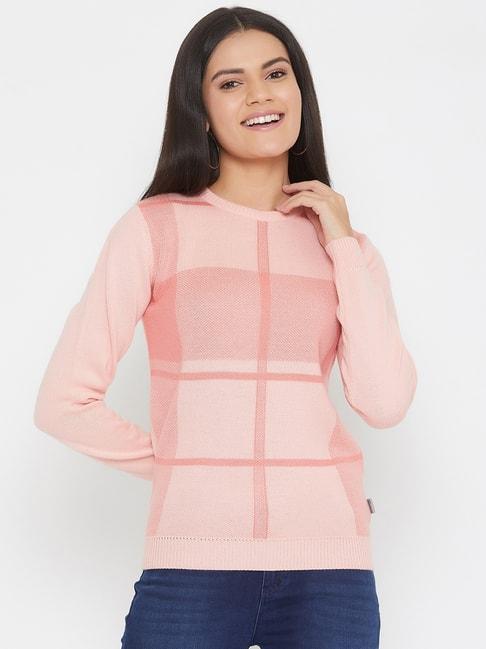 crimsoune-club-pink-checks-sweater