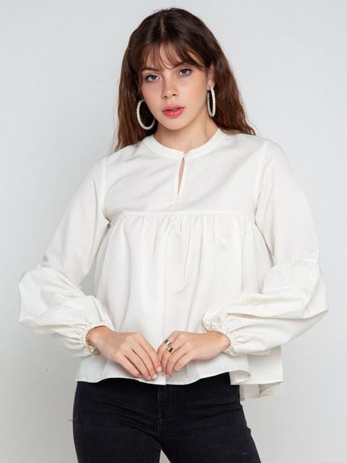 Zink London White A-Line Top
