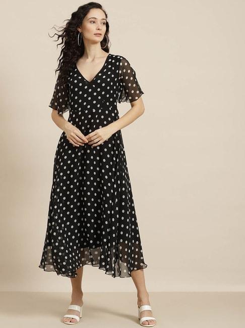 qurvii-black-&-white-polka-dot-maxi-dress