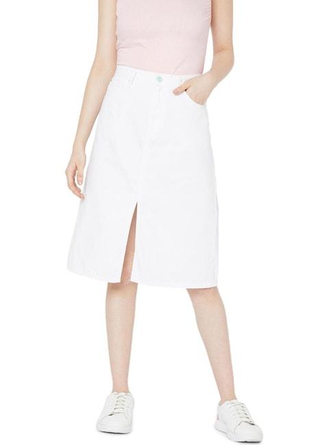 spykar-white-skirt