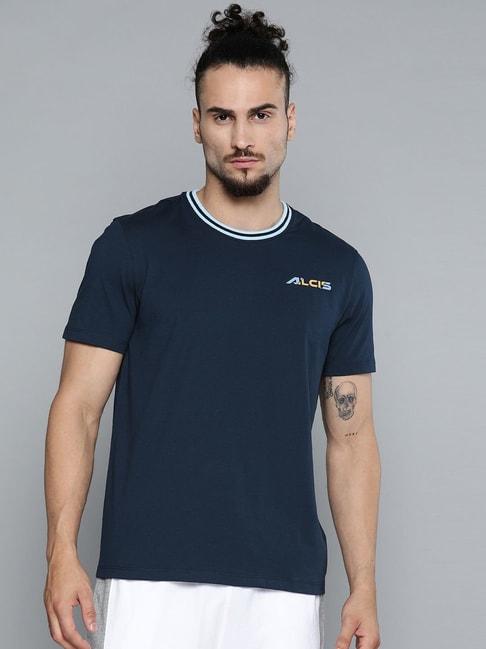 Alcis Blue Slim Fit T-Shirts
