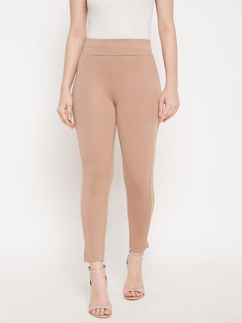MADAME Beige Cropped Jeggings