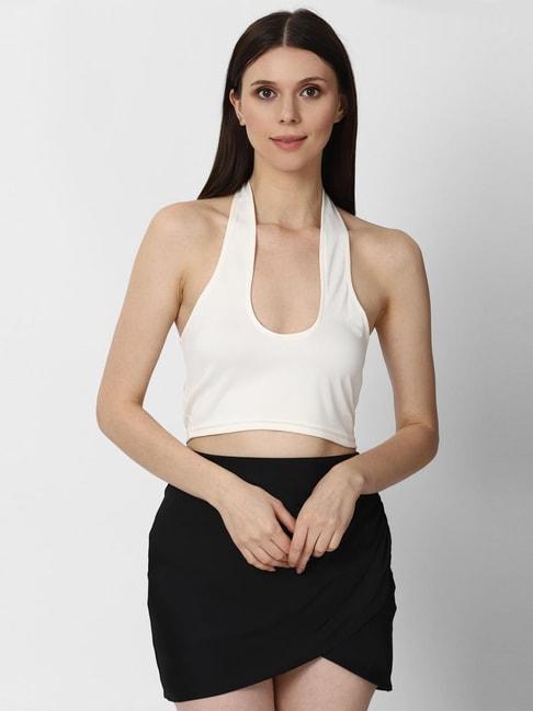 forever-21-white-slim-fit-top