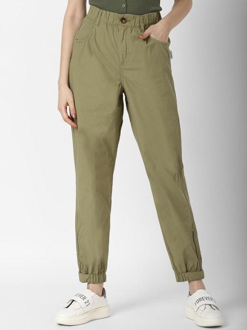 forever-21-olive-tapered-fit-trousers