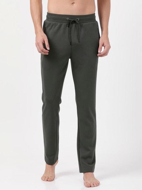 Jockey AM44 Dark Olive Super Combed Cotton Rich Trackpants with Side & Back Pockets