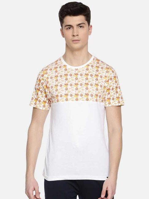 Dollar White Regular Fit Printed T-Shirt