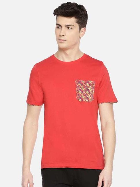 dollar-red-regular-fit-printed-t-shirt