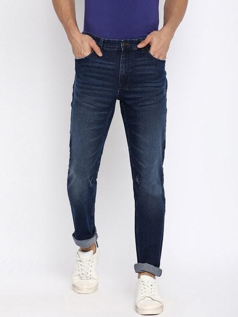 Lee Indigo Skinny Fit Distressed Jeans