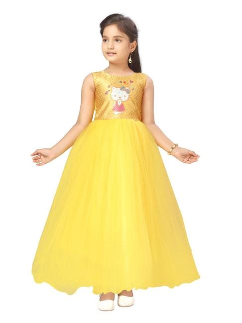 Aarika Kids Yellow Printed Gown