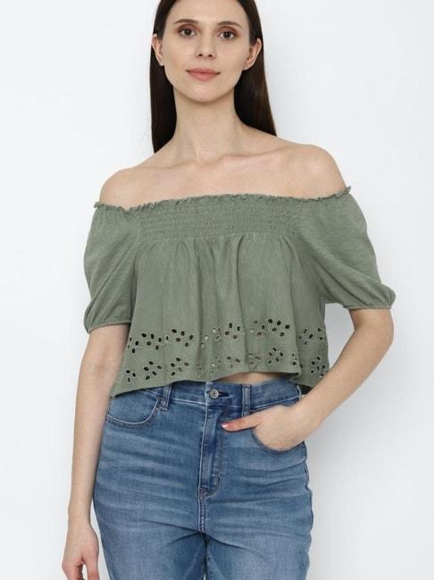 american-eagle-outfitters-olive-regular-fit-crop-top