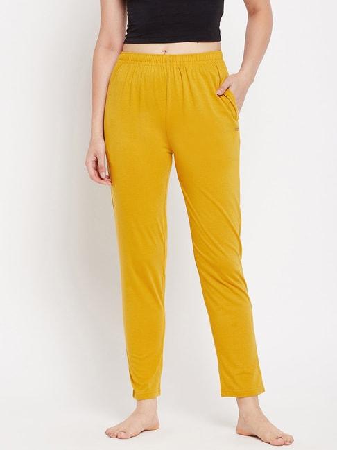 okane-yellow-full-length-lounge-pants