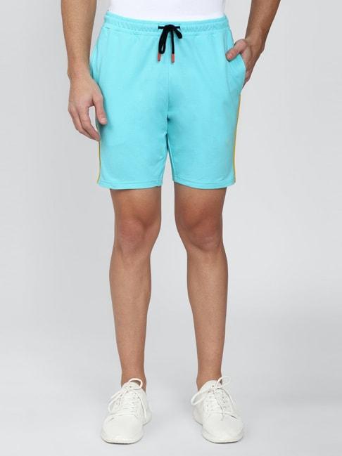 peter-england-blue-cotton-regular-fit-shorts