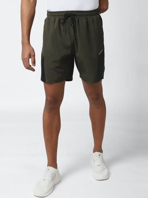 Van Heusen Green Regular Fit Printed Shorts