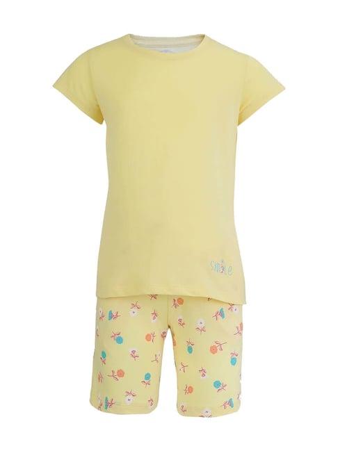 jockey-kids-yellow-cotton-printed-top-set