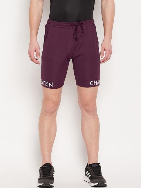 duke-maroon-regular-fit-printed-shorts