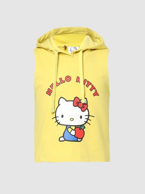 KIDS ONLY Yellow Printed Hoodie