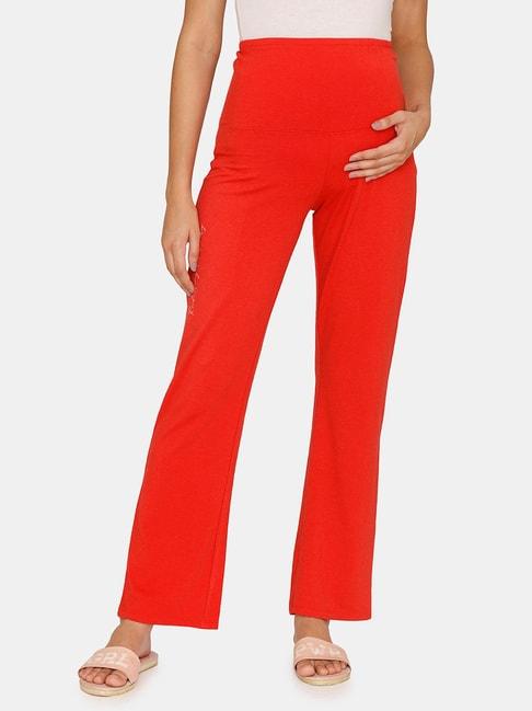 zivame-red-maternity-lounge-pants