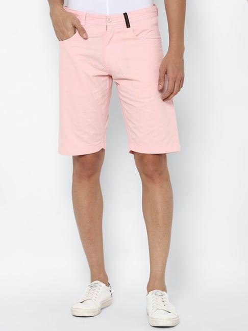 allen-solly-pink-slim-fit-shorts