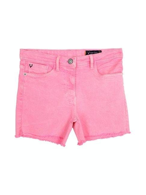 allen-solly-junior-pink-solid-shorts