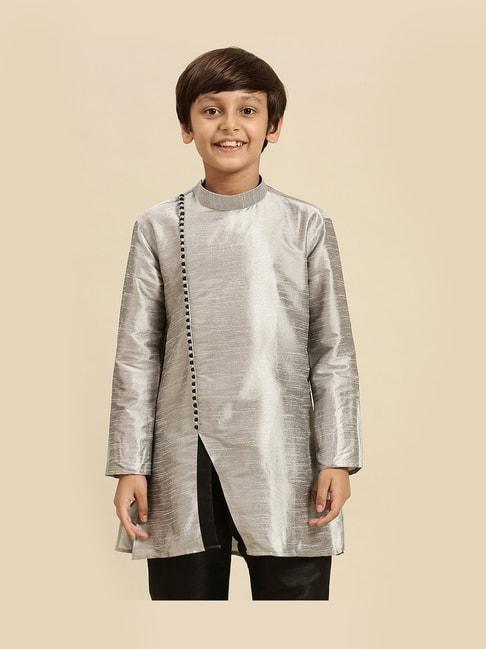 Sanwara Kids Grey Regular Fit Kurta