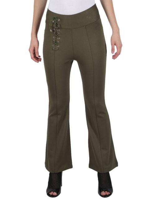 Monte Carlo Olive Green Mid Rise Jeggings