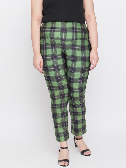 amydus-green-checked-regular-fit-polyester-casual-jeggings-for-women---1068-31a-6-8xl