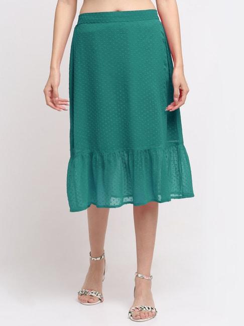 NEUDIS Green Self Design Skirt