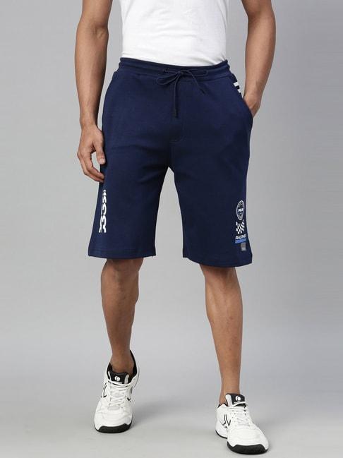 proline-navy-cotton-comfort-fit-printed-shorts