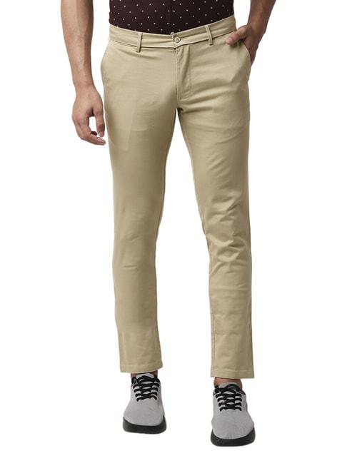 basics-beige-tapered-fit-self-pattern-chinos