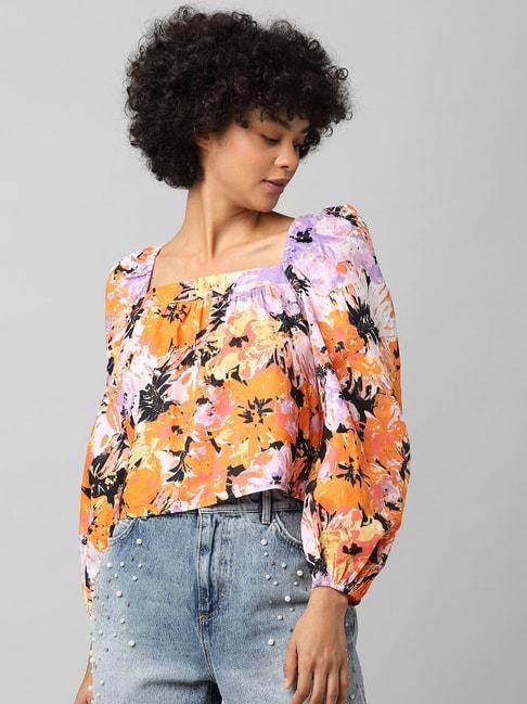 only-multicolor-floral-print-top