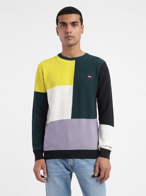 levi's-multi-regular-fit-colour-block-sweaters