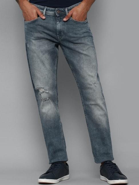 Allen Solly Blue Slim Fit Distressed Jeans