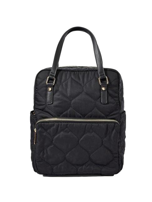 Accessorize London Black Synthetic Medium Convertible Backpack