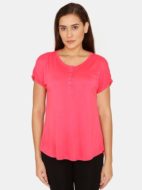 zivame-pink-regular-fit-t-shirt