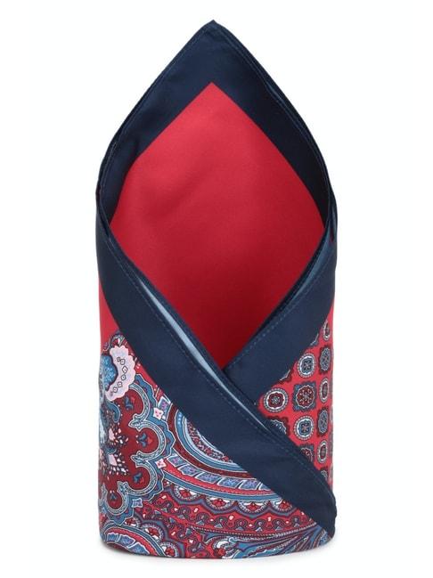 Peter England Red Printed Pocket Square