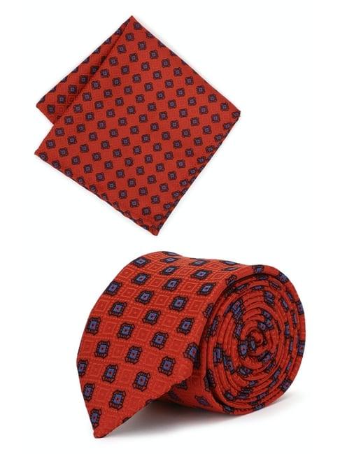 allen-solly-red-printed-tie-&-pocket-square---set-of-2