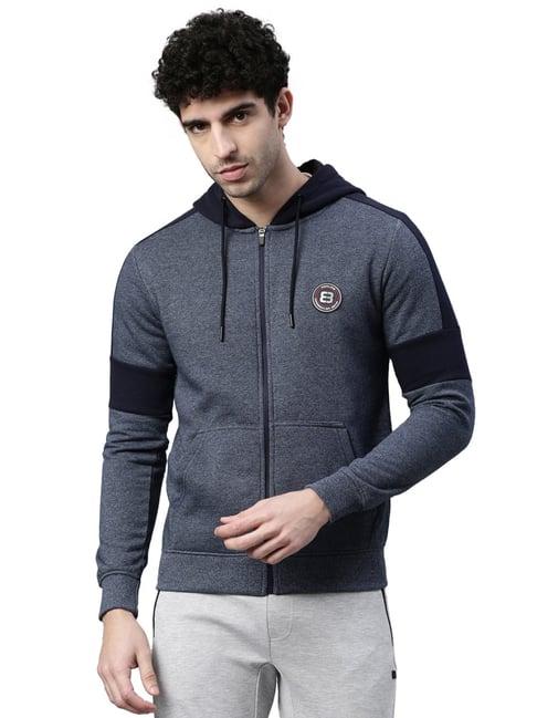 proline-navy-regular-fit-colour-block-hooded-sweatshirt