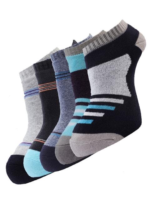 dollar-multi-cotton-free-size-self-pattern-socks---pack-of-5