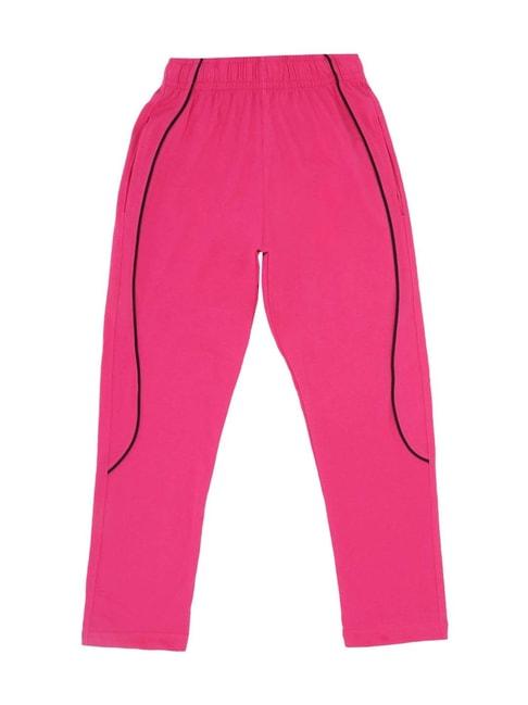 Dyca Kids Pink Cotton Regular Fit Trackpants