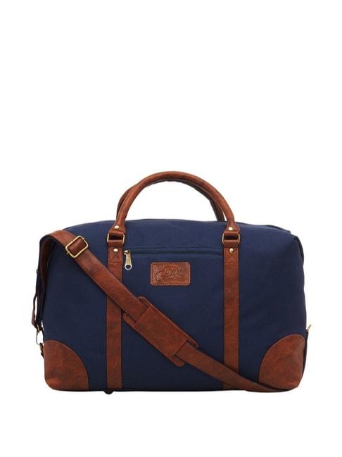 leather-world-blue-medium-duffle-bag