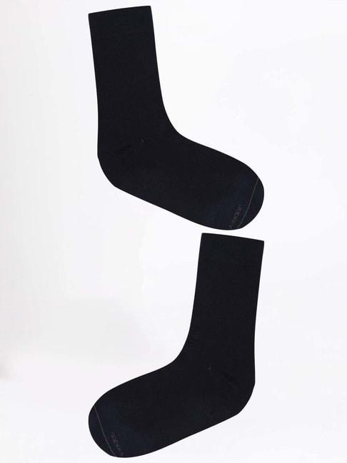 Jockey 7390 Black Stretch Modal Cotton Crew Length Socks with Stay Fresh Treatment