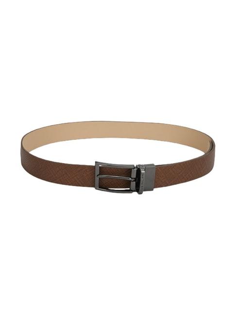 louis-philippe-brown-&-beige-textured-reversible-leather-belt-for-men