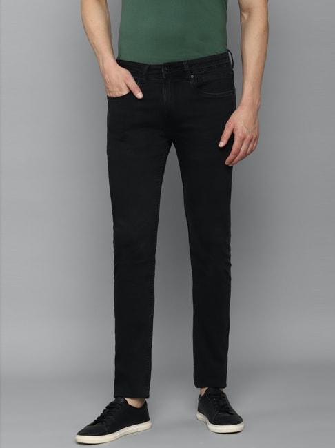 Louis Philippe Black Cotton Jeans