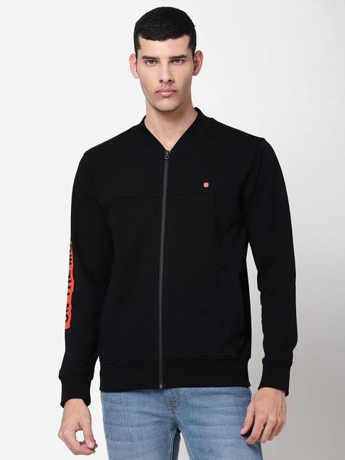 lee-black-slim-fit-printed-sweatshirt