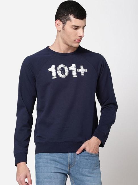 lee-navy-regular-fit-embroidered-sweatshirt
