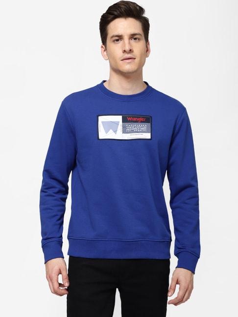 wrangler-blue-regular-fit-printed-sweatshirt