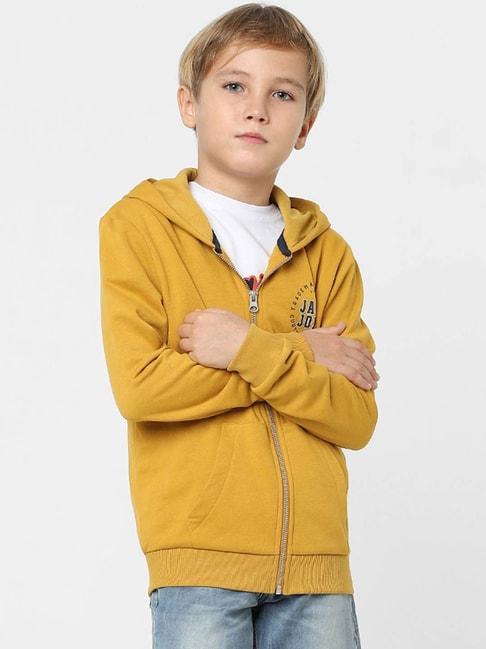 jack-&-jones-junior-yellow-cotton-logo-full-sleeves-sweatshirt