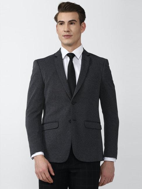 van-heusen-grey-slim-fit-textured-blazers