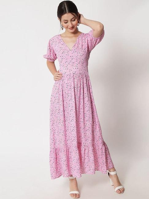 vanca-eco-pink-printed-maxi-dress