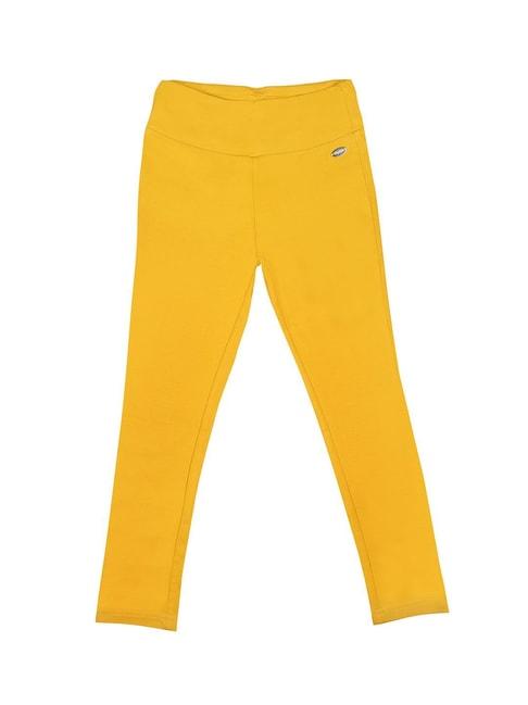 Tiny Girl Mustard Solid Jeggings